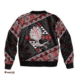 Taniko Aotearoa Bomber Jacket Poutama Mix Piwakawaka LT7