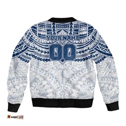 Personalized Geelong Cats Bomber Jacket Polynesian Tribal Pattern Heritage Football TS04
