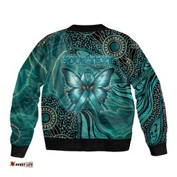 Personalised Ovarian Cancer Awareness Bomber Jacket This Is What A Fighter Looks Like DT05