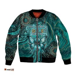 Personalised Ovarian Cancer Awareness Bomber Jacket This Is What A Fighter Looks Like DT05