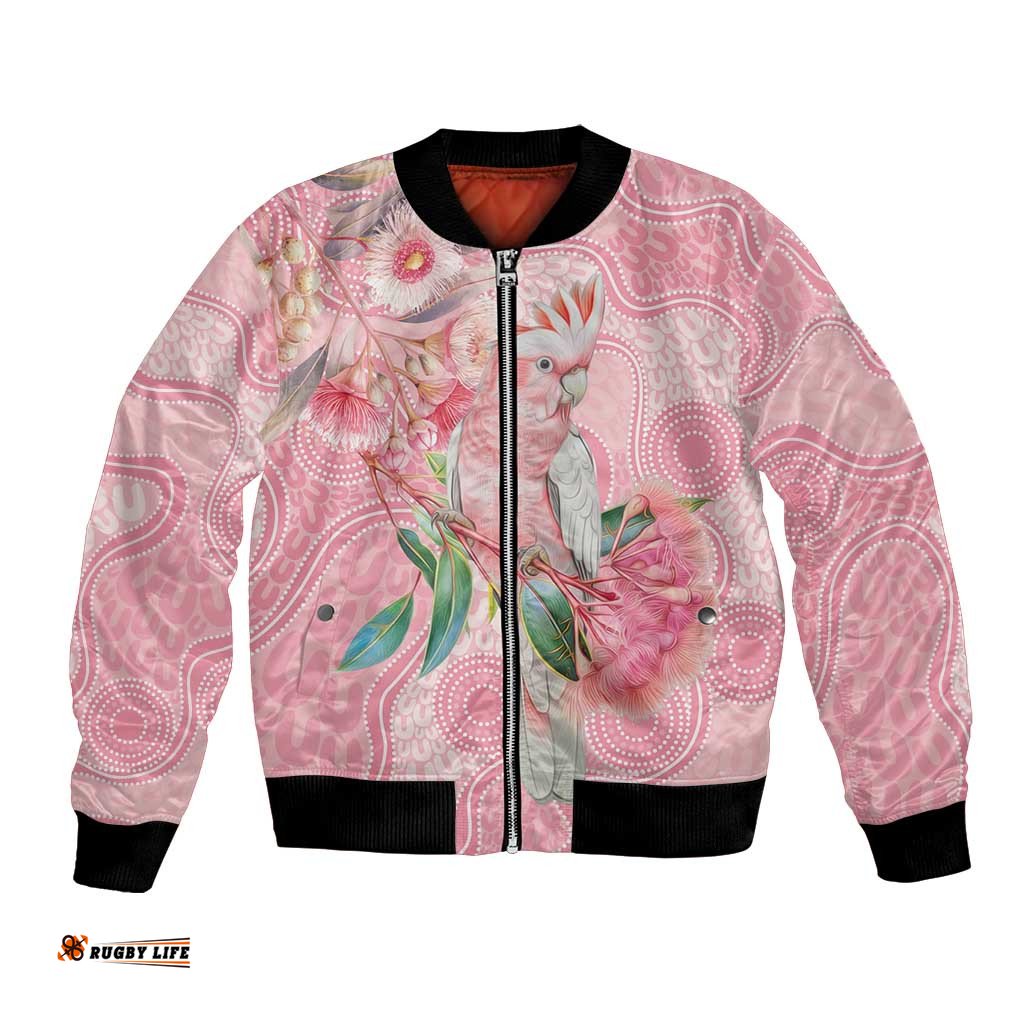 Personalized Pink Galah Fight for Hope and Healing Bomber Jacket Australias Breast Cancer Awareness LT9