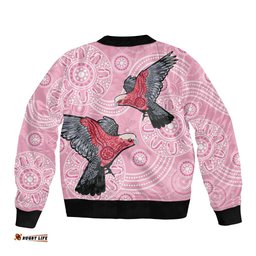 Pink Galah Aussie Aboriginal Bomber Jacket Soaring High LT7