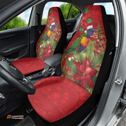 Aussie Rainbow lorikeet Car Seat Cover Aboriginal Inspired Christmas LT9