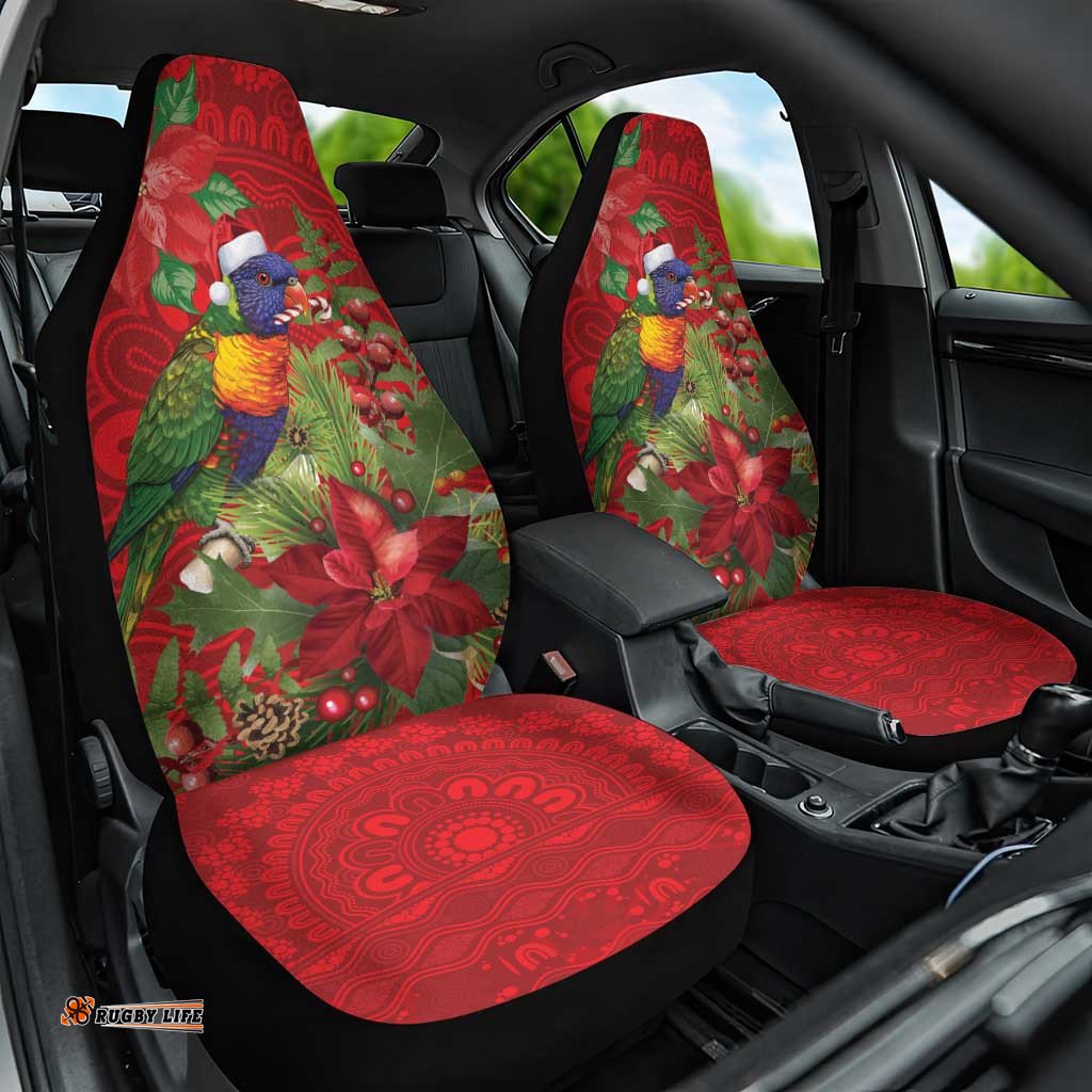 Aussie Rainbow lorikeet Car Seat Cover Aboriginal Inspired Christmas LT9