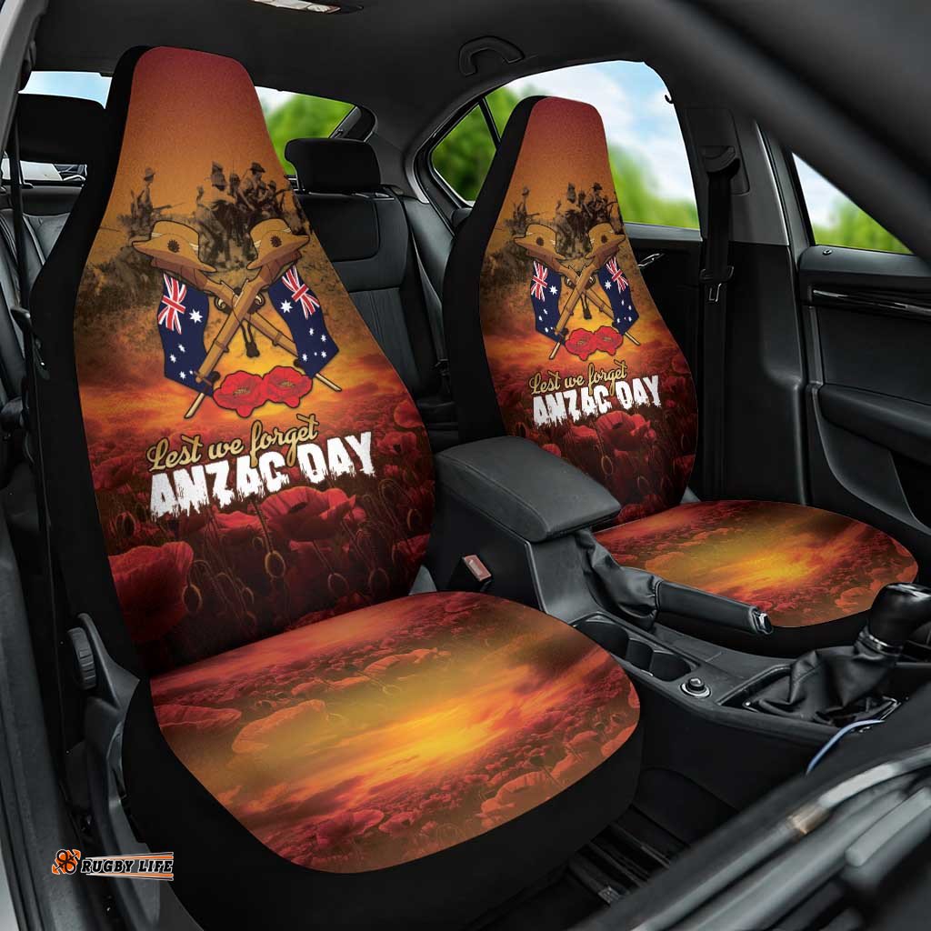 ANZAC Day Lest We Forget Car Seat Cover Australian Veterans Remembrance Tribute LT18