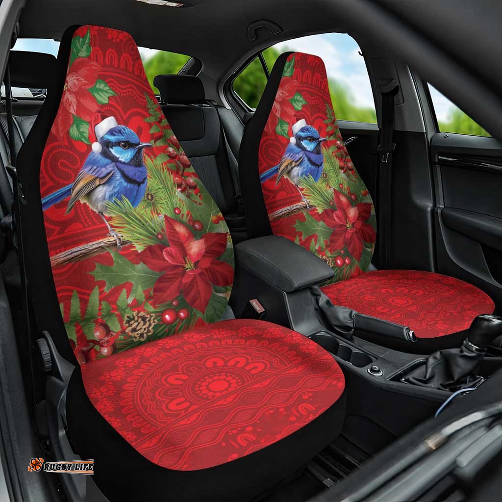 Aussie Superb Fairywren Bird Car Seat Cover Aboriginal Inspired Christmas LT9