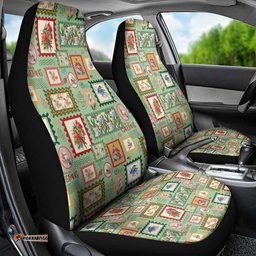 Aussie Birds Christmas La La Land Car Seat Cover Green Vintage Stamp Edition LT9