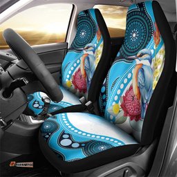 Australia Azure Kingfisher Car Seat Cover Australian Native Flowers Indigenous Art LT14
