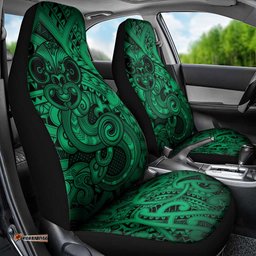 Aotearoa Maori Hei Tiki Car Seat Cover Kakariki Kowhaiwhai Puhoro Motif LT9