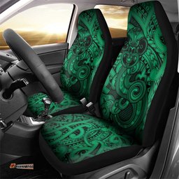 Aotearoa Maori Hei Tiki Car Seat Cover Kakariki Kowhaiwhai Puhoro Motif LT9