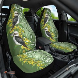 Aussie Kokaburra Golden Wattle Car Seat Cover Aboriginal with National Color LT9