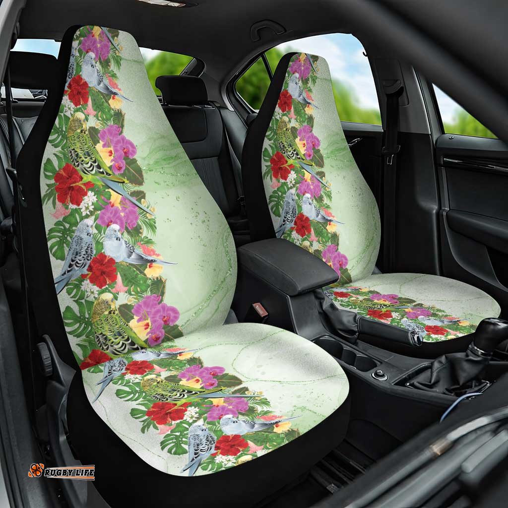 Aussie Budgies Blue And Green Tropical Birds Car Seat Cover LT9