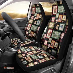 Aussie Birds Christmas La La Land Car Seat Cover Black Vintage Stamp Edition LT9