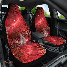 Aotearoa Taniko Matariki Car Seat Cover Cosmic Red LT7