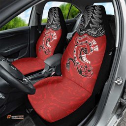 Aotearoa Toitu Te Tiriti Car Seat Cover Taniwha Tribal Motifs LT03