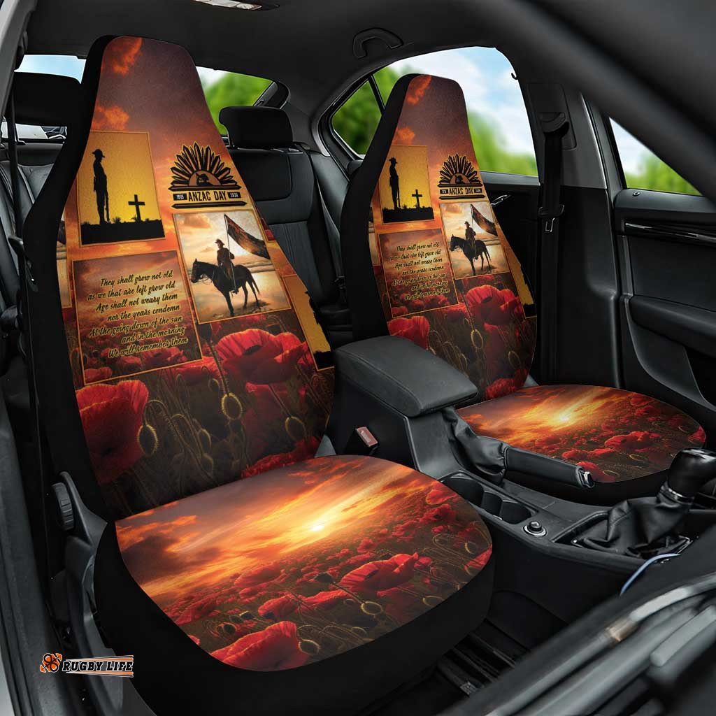 ANZAC Day Film Reel Lest We Forget Car Seat Cover Australia NZ Memorial LT9