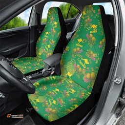 Australia Billy Buttons Car Seat Cover Aussie Pycnosorus Kangaroo Seamless Style LT14