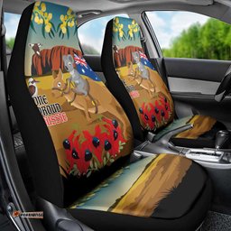 26 January One Proud Aussie Car Seat Cover Kangaroo and Koala Happy Australia Day LT9