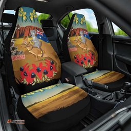 26 January One Proud Aussie Car Seat Cover Kangaroo and Koala Happy Australia Day LT9