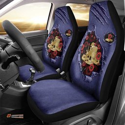 ANZAC Day Car Seat Cover Poppy Flowers Ripped Fabric Effect DT05