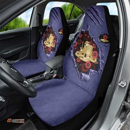 ANZAC Day Car Seat Cover Poppy Flowers Ripped Fabric Effect DT05