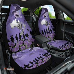 ANZAC Day Car Seat Cover Lest We Forget the Animals Too LT19
