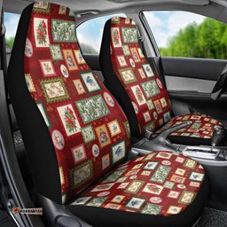 Aussie Birds Christmas La La Land Car Seat Cover Red Vintage Stamp Edition LT9