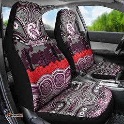 ANZAC Day Manly Warringah Sea Eagles Car Seat Cover Military Memorial Aboriginal Indigenous Art TS04