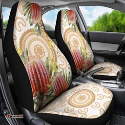 Australia Banksia Car Seat Cover Aussie Native Flowers Indigenous Art LT14