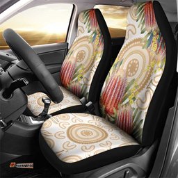 Australia Banksia Car Seat Cover Aussie Native Flowers Indigenous Art LT14