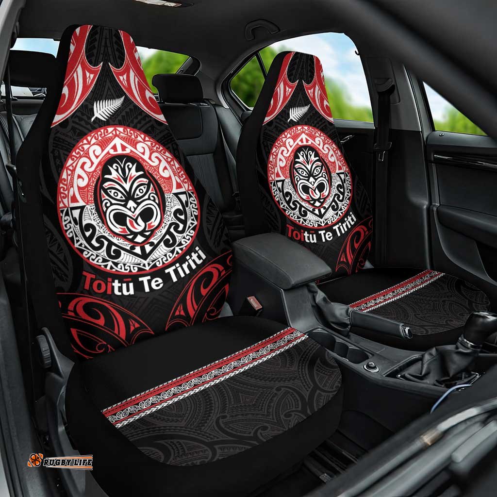 Aotearoa Toitu Te Tiriti Car Seat Cover Haka Tiki Honour The Treaty LT14