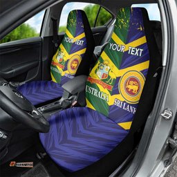 Custom Sri Lanka And Australia Cricket Car Seat Cover 2025 The Lions Baggy Greens Together LT14
