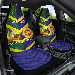 Custom Sri Lanka And Australia Cricket Car Seat Cover 2025 The Lions Baggy Greens Together LT14