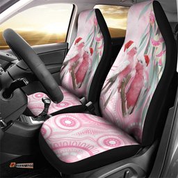 Australia Funny Pink Galah Christmas Car Seat Cover Aboriginal Eucalyptus Blossoms Watercolor LT14