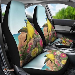 Australia Rock Parrot Car Seat Cover Pigface Carpobrotus Rocky Island Vibes LT14
