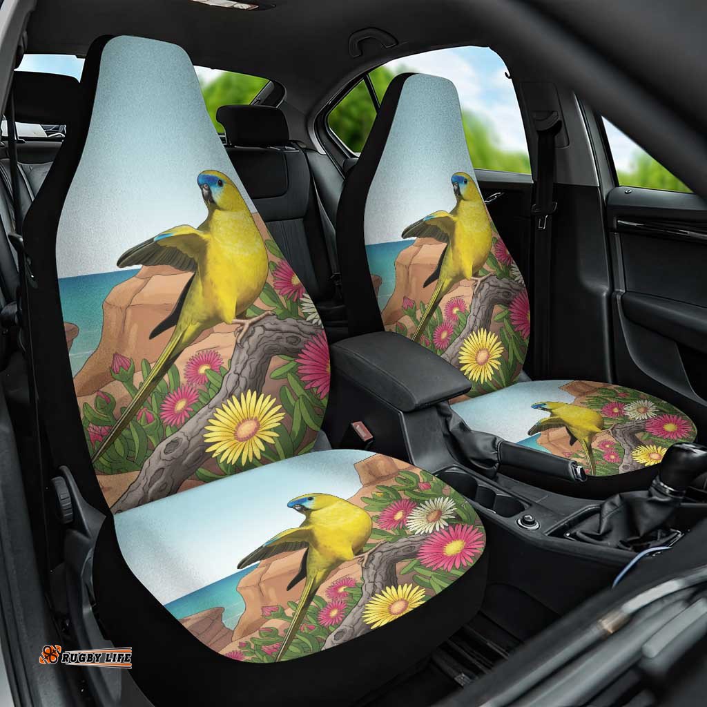 Australia Rock Parrot Car Seat Cover Pigface Carpobrotus Rocky Island Vibes LT14