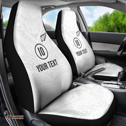 Custom New Zealand Football Car Seat Cover The Whites-Sporty T90 Style LT03