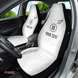 Custom New Zealand Football Car Seat Cover The Whites-Sporty T90 Style LT03