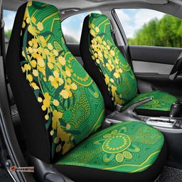 Australia Golden Wattle Car Seat Cover Aussie Native Flowers Indigenous Art LT14