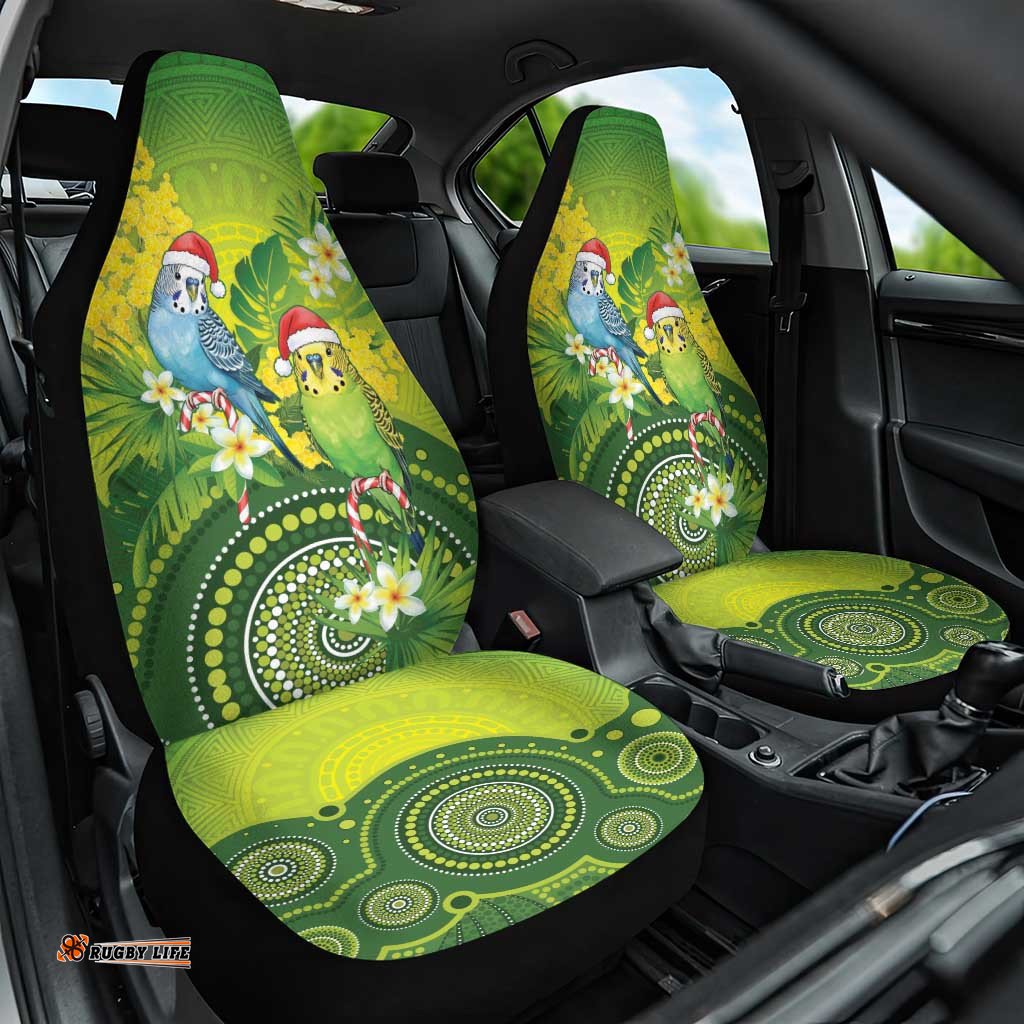Budgerigar Australia Christmas Car Seat Cover Budgies Golden Wattle Aboriginal Green LT14