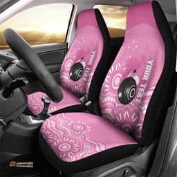 Custom Bowls Australia Breast Cancer Car Seat Cover Pink Ribbon Kangaroo Aboriginal Art LT14