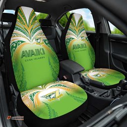 Cook Islands Rugby League Car Seat Cover Avaiki Tatau Tribal Motifs White Color LT03