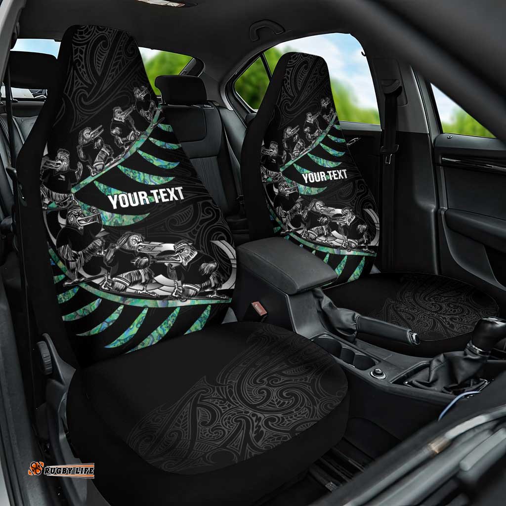 Custom New Zealand Silver Fern Rugby Car Seat Cover Aotearoa Kiwi Maori Pattern LT14