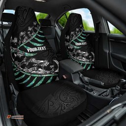 Custom New Zealand Silver Fern Rugby Car Seat Cover Aotearoa Kiwi Maori Pattern LT14