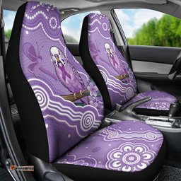 Australia Epilepsy Awareness Car Seat Cover Purple Budgerigar Plumeria Aboriginal LT14