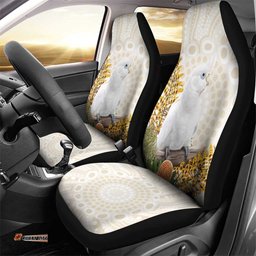 Australia Little Corella Car Seat Cover Cacatua Sanguinea Western Grevillea Aboriginal Art LT14