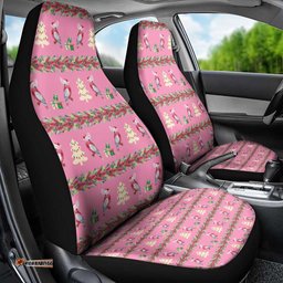 Australia Pink Galah Christmas Car Seat Cover Eolophus Roseicapilla Bottlebrush Seamless LT14