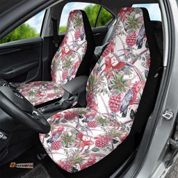 Australia Pink Galah Car Seat Cover Rose-breasted Cockatoo Pineapple Seamless Vibes LT14