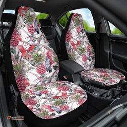 Australia Pink Galah Car Seat Cover Rose-breasted Cockatoo Pineapple Seamless Vibes LT14