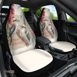 Australia Kookaburra Christmas Car Seat Cover Bottlebrush Eucalyptus Blossoms Watercolor LT14